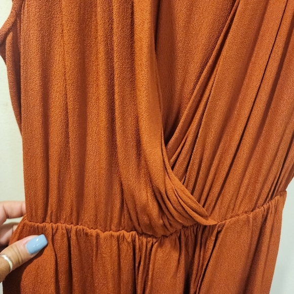 ANTHROPOLOGY Maeve Rust Faux Wrap Dress size XS - Picture 6 of 13